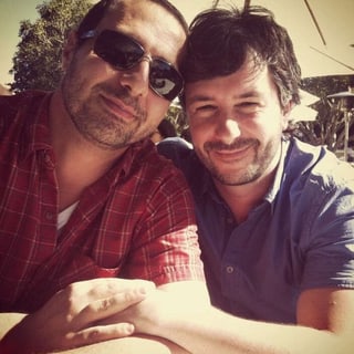 Christian Franzoso (r.) und sein australischer Freund Peter Loukopoulos. Christian Franzoso (r.) und sein australischer Freund Peter Loukopoulos.