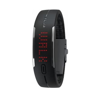 Elegantes schwarzes Armband mit futuristisch anmutendem Display