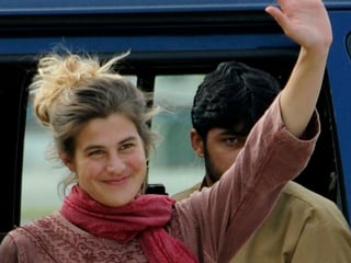 Daniela Widmer kurz nach ihrer Befreiung am 15. März 2012