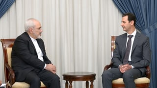 Syriens Präsident Assad mit Irans Aussenminister Mohammad Javad Zarif in Damaskus