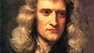 Isaac Newton im Porträt.
