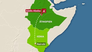 Karte Äthioppien und Kenia