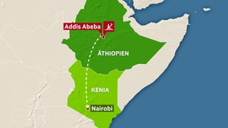 Karte Äthioppien und Kenia Karte Äthioppien und Kenia