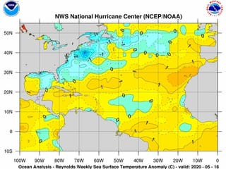 Wasseroberflächentemperaturen Zentralatlantik und Karibik. Wasseroberflächentemperaturen Zentralatlantik und Karibik.