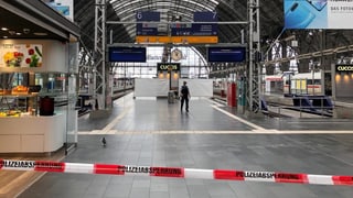 Absperrung am Frankfurter Bahnhof
