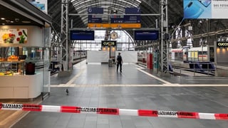 Absperrung am Frankfurter Bahnhof Absperrung am Frankfurter Bahnhof