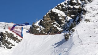 Blick auf die Skipiste am Hundschopf in Wengen. Blick auf die Skipiste am Hundschopf in Wengen.