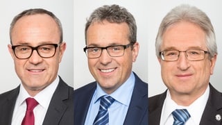 Portraits der drei Kandidaten
