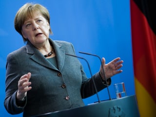 Bundeskanzlerin Angela Merkel bei einer Rede