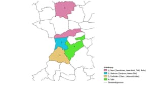 Karte der Wahlkreise