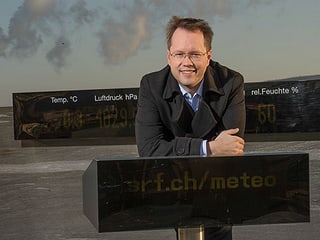 Christoph Siegrist auf dem Meteo-Dach