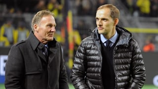 Dortmund-Geschäftsführer Hans-Joachim Watzke im Gespräch mit Trainer Thomas Tuchel.