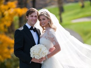 Jared Kushner und Ivanka Trump auf ihrer Hochzeitsfotografie.