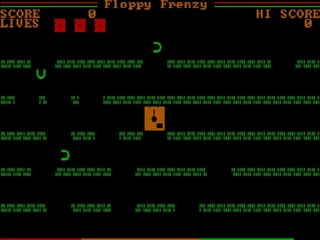 Eine Spielszene aus dem MS-DOS-Game «Floppy Frenzy»