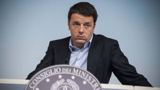 Matteo Renzi an einer Sitzung des Parlaments.