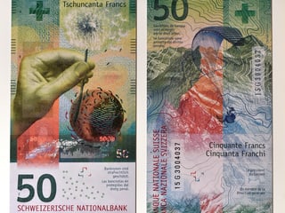 Abgebildet ist die neue 50-Franken-Note