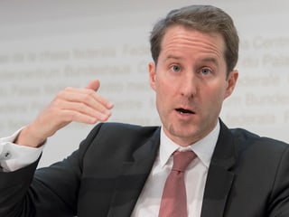 Thomas Aeschi während einer Medienkonferenz in Bern. Thomas Aeschi während einer Medienkonferenz in Bern.