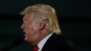 Präsidentschaftskandidat Donald Trump am 2. Juni während der Rally im kalifornischen San José. Präsidentschaftskandidat Donald Trump am 2. Juni während der Rally im kalifornischen San José.
