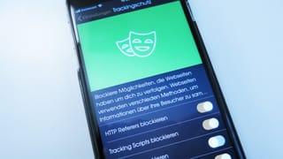 Einstellungsseite auf Smartphone. Einstellungsseite auf Smartphone.