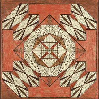 eine Zeichnung einer farbigen geometrischen Form eine Zeichnung einer farbigen geometrischen Form