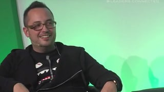 Fabian Thylmann in einem Interview an einer Konferenz in London, Fabian Thylmann in einem Interview an einer Konferenz in London,