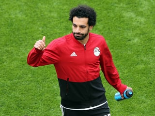 Ägyptens Mohamed Salah zeigt an: Alles ok