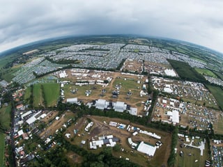Wacken Open Air aus der Vogelperspektive.