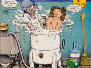 Robert Crumb und Aline Kominsky-Crumb in Waschzuber
