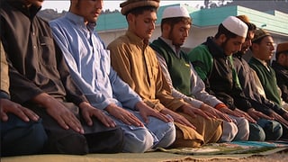 Eine Gruppe Taliban beim Gebet