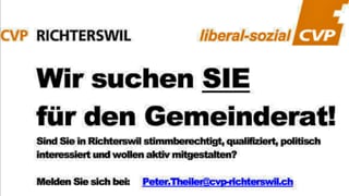 Das Inserat der CVP.