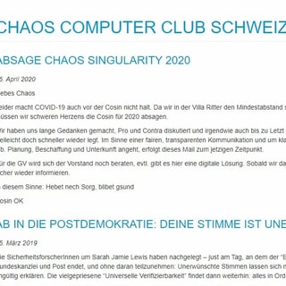 Hernani Marques, Chaos Computer Club Schweiz