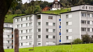 Blick auf eine Wohnsiedlung