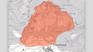 Gefahrenkarte von Brienz. Gefahrenkarte von Brienz.