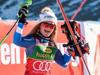Alice Robinson freut sich über ihren Sieg Alice Robinson freut sich über ihren Sieg