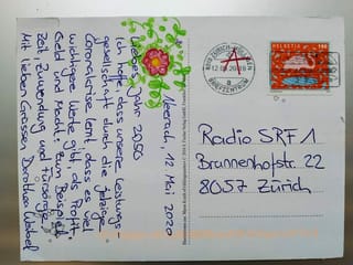 Eine Postkarte von Dorothea Weibel aus Neerach