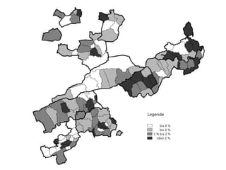 Kantonskarte Solothurn mit Gemeinden: Je nach Farbe unterschiedlich starkes Wachstum