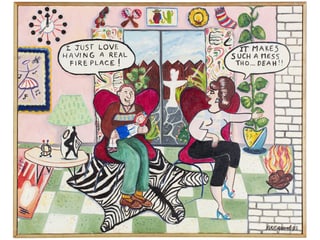 Comic mit Robert Crumb und Aline Kominsky-Crumb und Baby