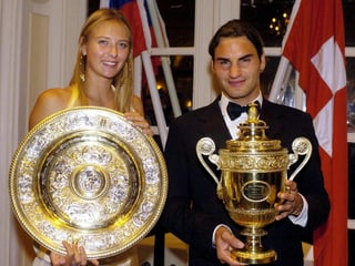 Maria Scharapowa und Roger Federer. 