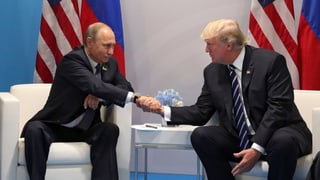 Trump und Putin beim Handshake in Hamburg