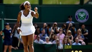 Serena Williams freut sich über ihren Final-Sieg.
