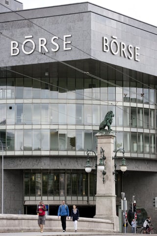Die Schweizer Börse in Zürich von aussen.