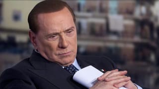 Silvio Berlusconi vor einem TV-Auftritt