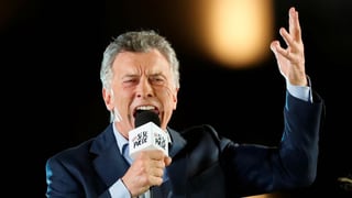 Macri bei einer Wahlkampfveranstaltung. Macri bei einer Wahlkampfveranstaltung.