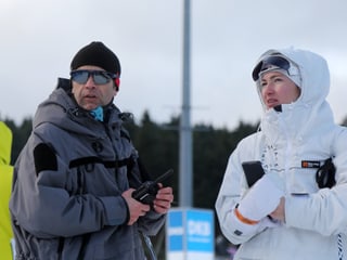Ole Einar Björndalen und Darija Domratschewa Ole Einar Björndalen und Darija Domratschewa