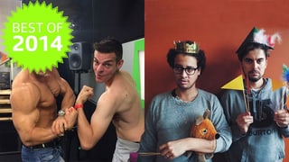 Vier Männer, zwei sind super sexy und die anderen sind super sad