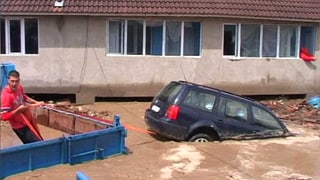 Hochwasser in Rumänien. 