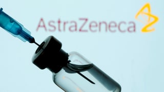 Eine Impf-Ampulle von Astra-Zeneca.