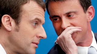 Emmanuel Macron und Manuel Valls.