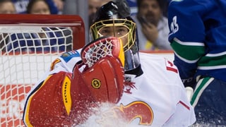Jonas Hiller in der Goalie-Ausrüstung.