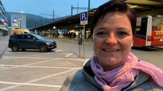 Stefanie Heimgartner am Bahnhof Baden Stefanie Heimgartner am Bahnhof Baden